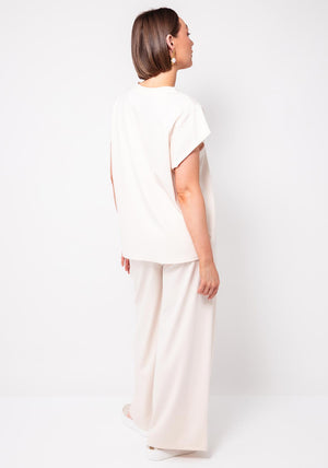D.E.C.K By Decollage Short Sleeve T Shirt, Cream