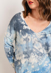 D.E.C.K By Decollage One Size Cotton Print Sweater, Blue