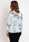 D.E.C.K By Decollage One Size Cotton Print Sweater, Blue