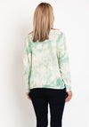 D.E.C.K By Decollage One Size Cotton Print Sweater, Green