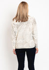 D.E.C.K By Decollage One Size Cotton Print Sweater, Taupe