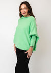 d.e.c.k by Decollage One Size Draped Oversized Jumper, Apple Green