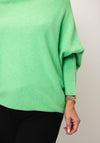 d.e.c.k by Decollage One Size Draped Oversized Jumper, Apple Green