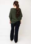 D.E.C.K By Decollage One Size Draped Oversized Jumper, Dark Khaki