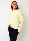 d.e.c.k By Decollage One Size Draped Oversized Jumper, Lemon Yellow