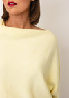 d.e.c.k By Decollage One Size Draped Oversized Jumper, Lemon Yellow