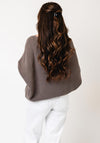 d.e.c.k by Decollage One Size Draped Oversized Jumper, Mocha Brown