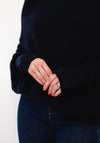 D.E.C.K By Decollage One Size Batwing Asymmetric Jumper, Navy
