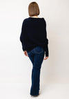 D.E.C.K By Decollage One Size Batwing Asymmetric Jumper, Navy