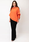 d.e.c.k by Decollage One Size Draped Oversized Jumper, Orange