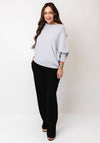 d.e.c.k by Decollage One Size Draped Oversized Jumper, Pearl