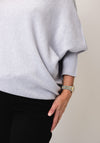 d.e.c.k by Decollage One Size Draped Oversized Jumper, Pearl