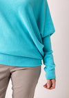 d.e.c.k by Decollage Draped Oversized Jumper, Turquoise