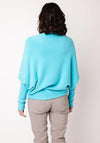 d.e.c.k by Decollage Draped Oversized Jumper, Turquoise