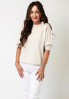 d.e.c.k by Decollage One Size Short Sleeve Jumper, Cream