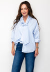 d.e.c.k By Decollage Button Up Tie Shirt, Blue