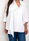 d.e.c.k By Decollage Button Up Tie Shirt, White