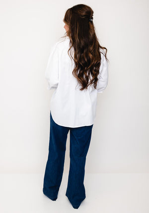 d.e.c.k By Decollage Button Up Tie Shirt, White