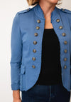 d.e.c.k by Decollage Military Style Jacket, Jean Blue