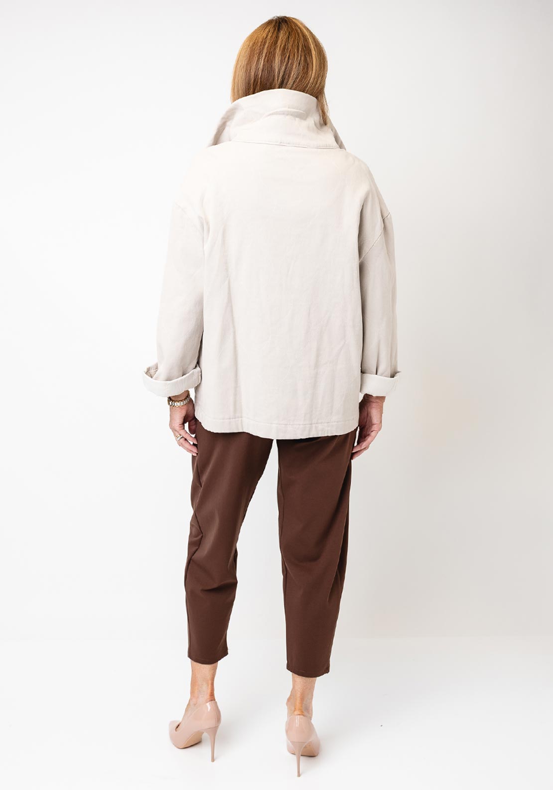 D.E.C.K by Decollage One Size Cotton Jacket, Beige