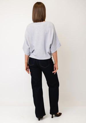 d.e.c.k By Decollage One Size Short Sleeve Jumper, Light Grey