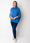 d.e.c.k by Decollage Cowl Neck Batwing Jumper, Blue