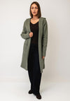 D.E.C.K By Decollage Long Knitted Cardigan, Light Green