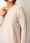 D.E.C.K by Decollage One Size V-Neck Sweater, Beige