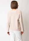 D.E.C.K by Decollage One Size V-Neck Sweater, Beige