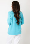 D.E.C.K By Decollage One Size V-Neck Sweater, Sky Blue