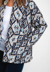 D.E.C.K By Decollage One Size Ikat Quilted Jacket, Navy