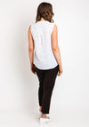 D.E.C.K By Decollage Pinstripe Linen Top, White