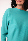 D.e.c.k by Decollage Ribbed Knit Jumper, Aqua