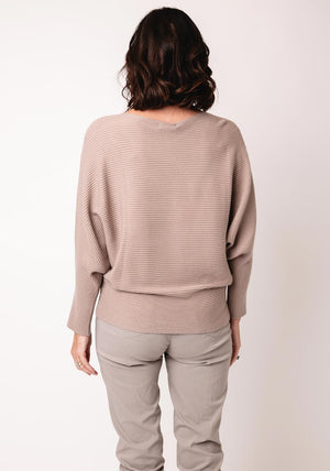 D.e.c.k by Decollage Ribbed Knit Jumper, Taupe