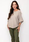 D.E.C.K By Decollage One Size Ribbed Sweater, Beige