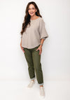 D.E.C.K By Decollage One Size Ribbed Sweater, Beige