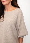 D.E.C.K By Decollage One Size Ribbed Sweater, Beige