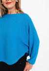 D.E.C.K By Decollage One Size Ribbed Sweater, Blue