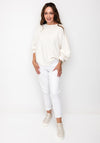 D.E.C.K By Decollage One Size Ribbed Sweater, Cream