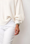D.E.C.K By Decollage One Size Ribbed Sweater, Cream