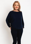 D.E.C.K By Decollage One Size Ribbed Sweater, Navy