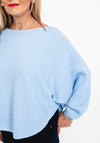 D.E.C.K By Decollage One Size Ribbed Sweater, Sky