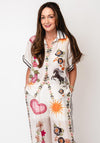 D.e.c.k by Decollage One Size Printed Blouse, Cream