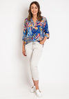 D.E.C.K By Decollage Paisley Print Tunic Top, Light Blue