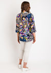 D.E.C.K By Decollage Mixed Print Tunic Top, Dark Blue