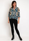 D.E.C.K By Decollage Floral Print Tunic Top, Teal