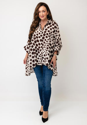 DECOLLAGE DECK OVERSIZED BLOUSE