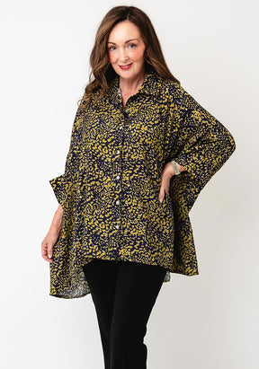 DECOLLAGE DECK OVERSIZED BLOUSE