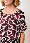 d.e.c.k by Decollage One Size Printed Top, Wine