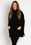 D.E.C.K By Decollage One Size Button Detail Knitted Sweater, Black